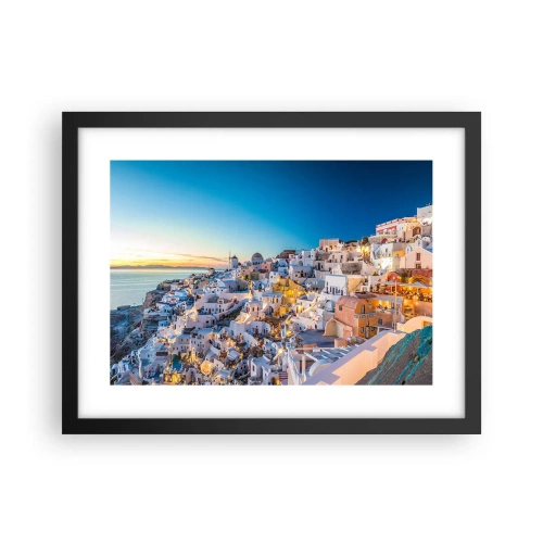 Plakát v černém rámu - Esence Řecka - 40x30 cm