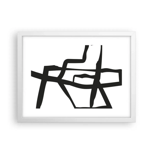 Plakát v bílém rámu - Černobílá konstrukce - 40x30 cm