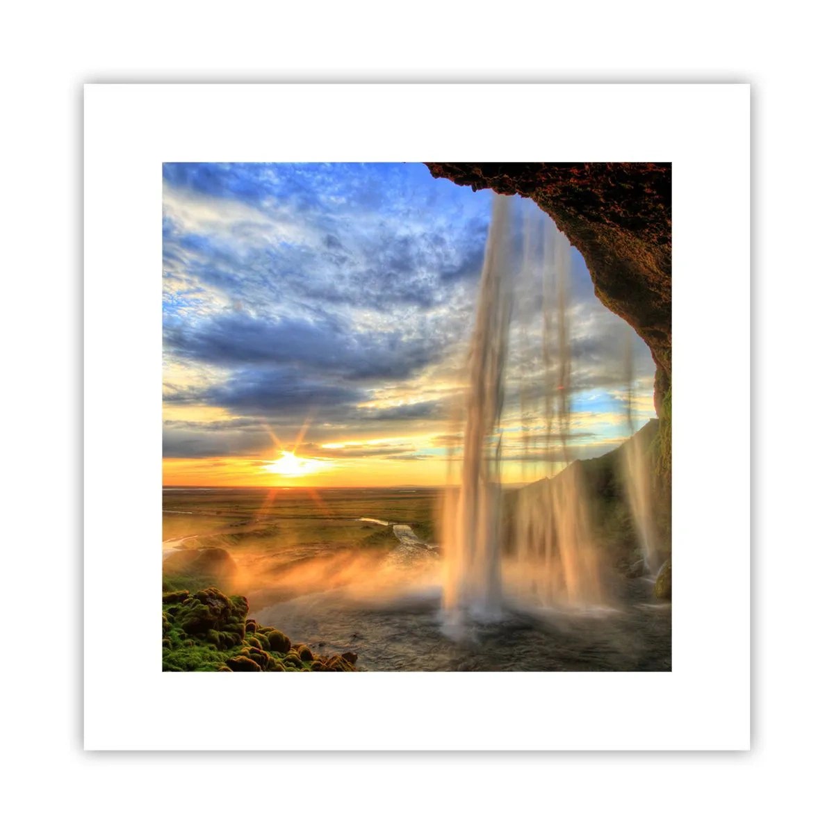 Plakát - Svět za závojem kapek - 30x30 cm