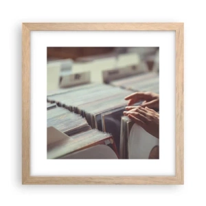 Plakát v rámu světlý dub - Hledání emocí - 30x30 cm