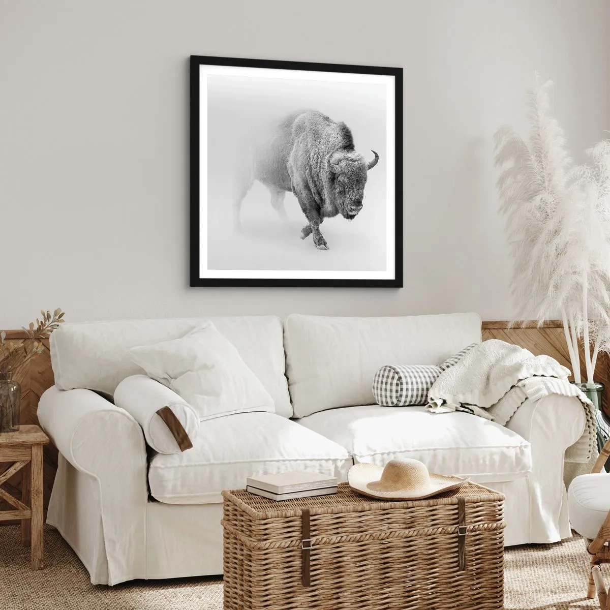 Plakát v černém rámu - Král prérie - 40x40 cm