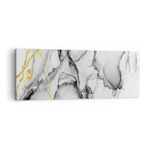 Obraz na plátně - Kompozice se zlatým motivem - 140x50 cm