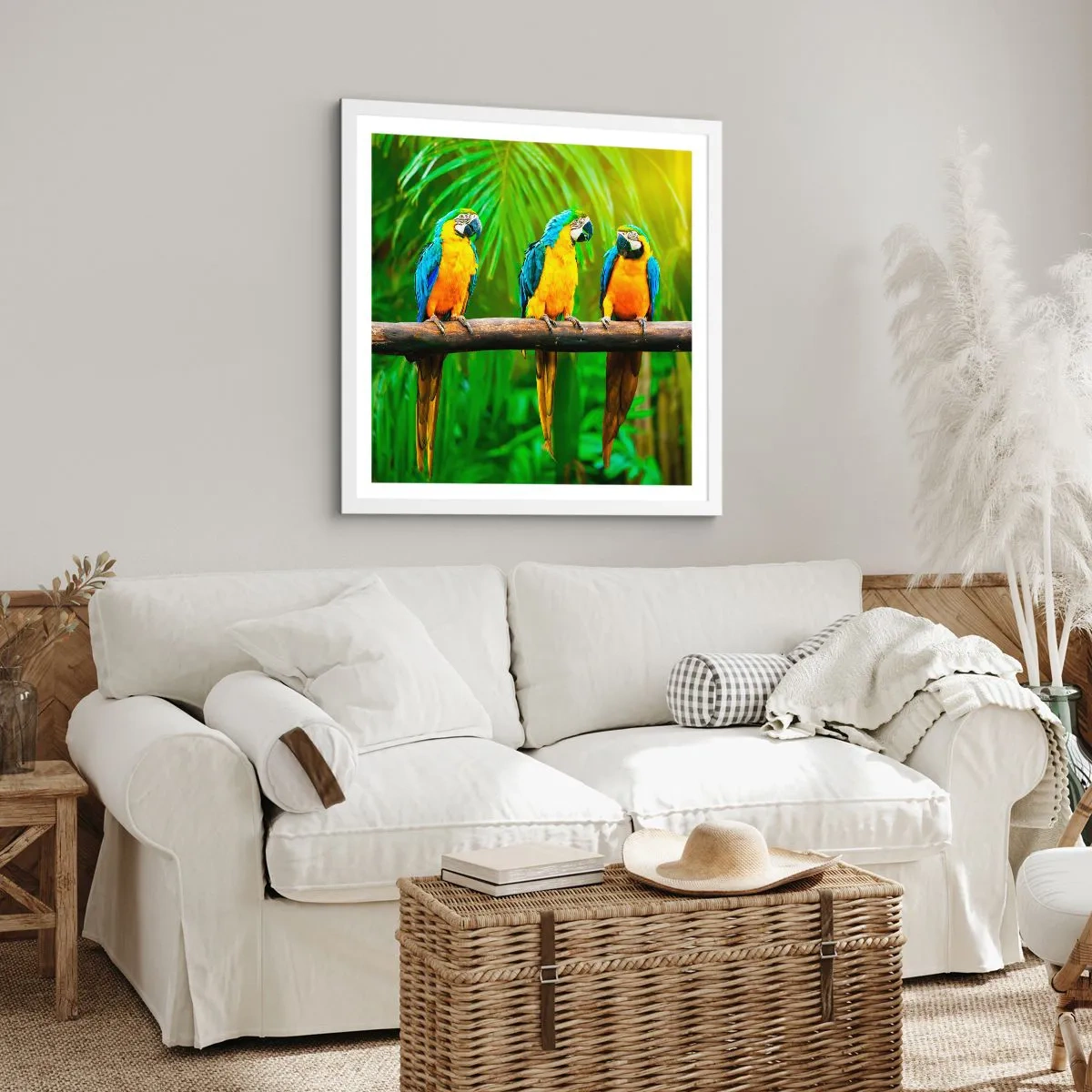 Plakát v bílém rámu - Slyšela jsi, že ona…? - 40x40 cm