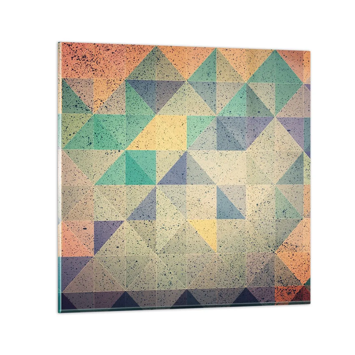 Obraz na skle - Republika trojúhelníků - 60x60 cm