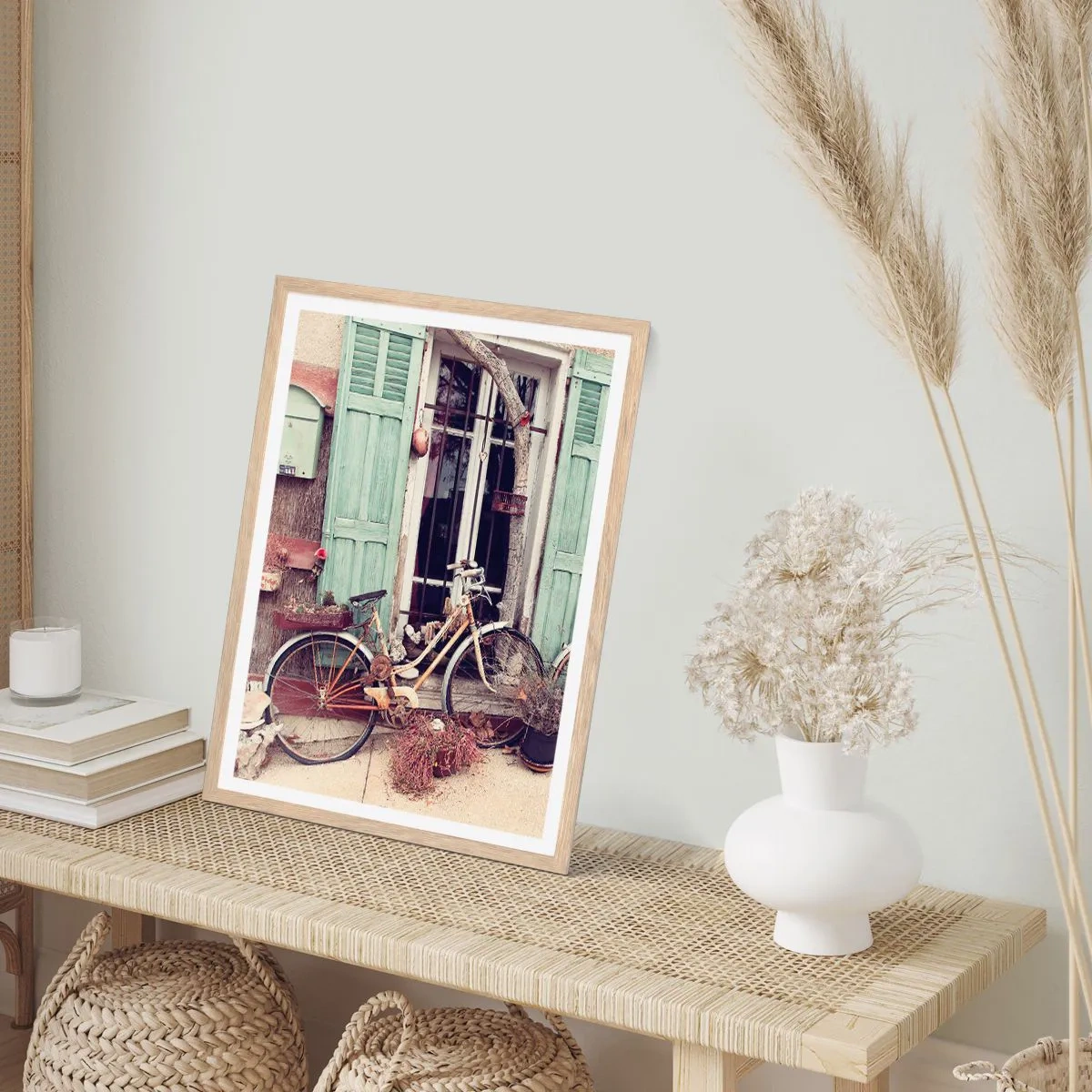 Plakát v rámu světlý dub - Ať žije provincie - 61x91 cm