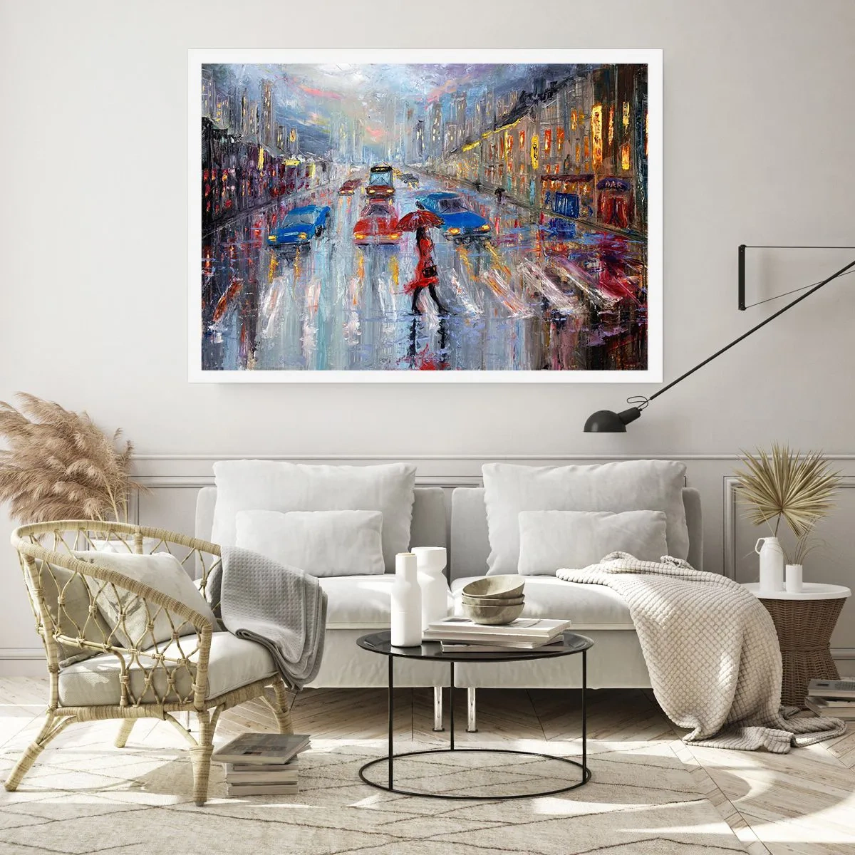 Plakát - Deštivé odpoledne ve městě - 70x50 cm
