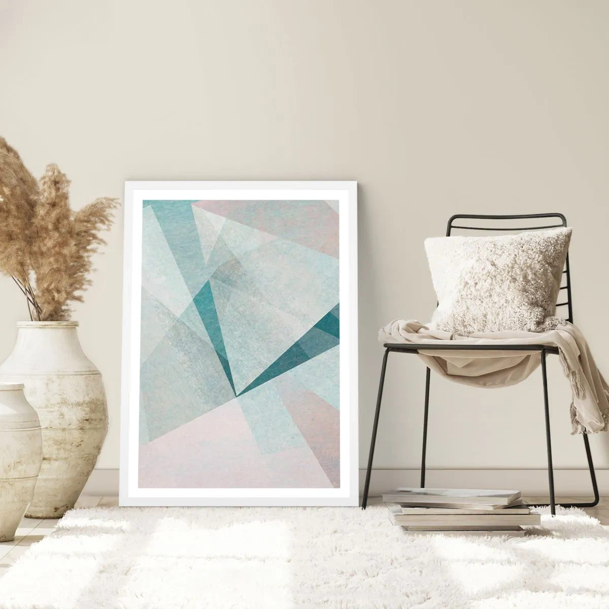 Plakát v bílém rámu - V klidu, ale dynamicky - 40x50 cm