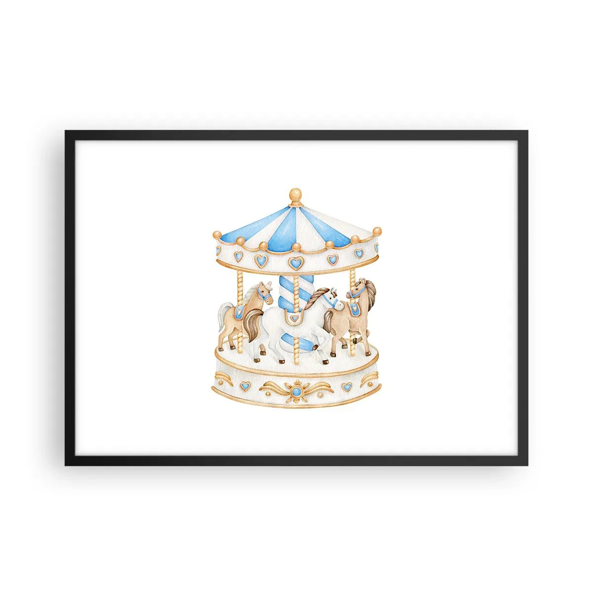 Plakát v černém rámu - Sladké dětství - 70x50 cm