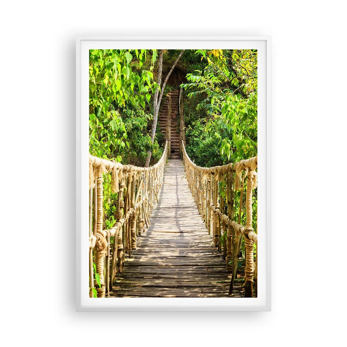 Plakát v bílém rámu - Zavěšený v zelené - 70x100 cm
