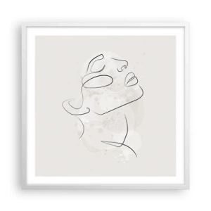 Plakát v bílém rámu - Náčrt snu - 60x60 cm