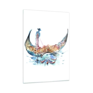 Obraz na skle - Plujeme městem - 50x70 cm