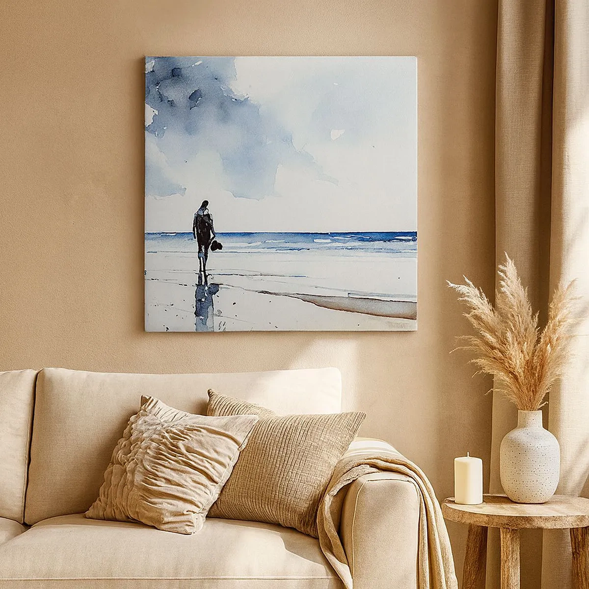 Obraz na plátně - Rozhovor s mořem - 30x30 cm