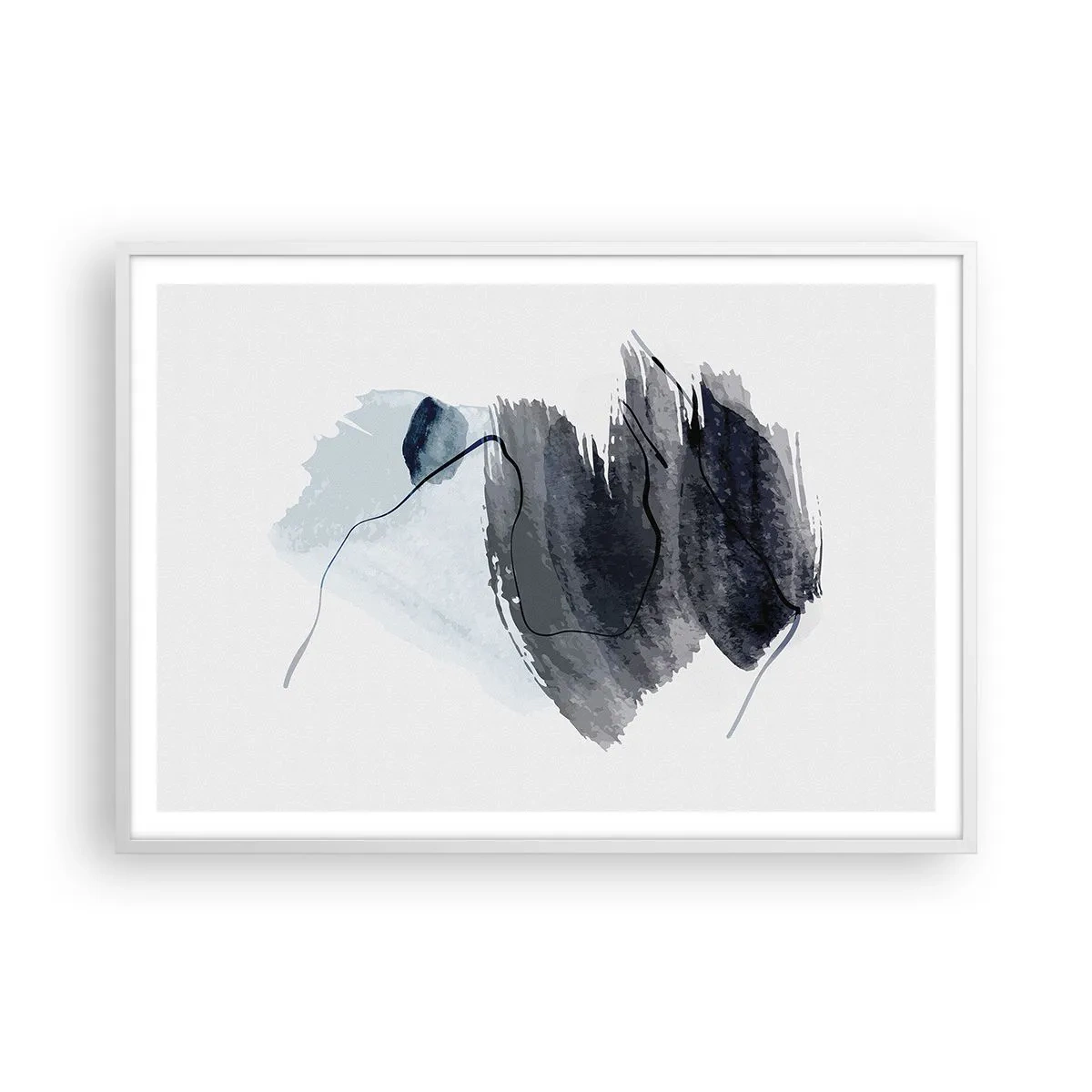 Plakát v bílém rámu - Intenzita a pohyb - 100x70 cm