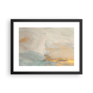 Plakát v černém rámu - Abstrakce – krajina něhy - 40x30 cm