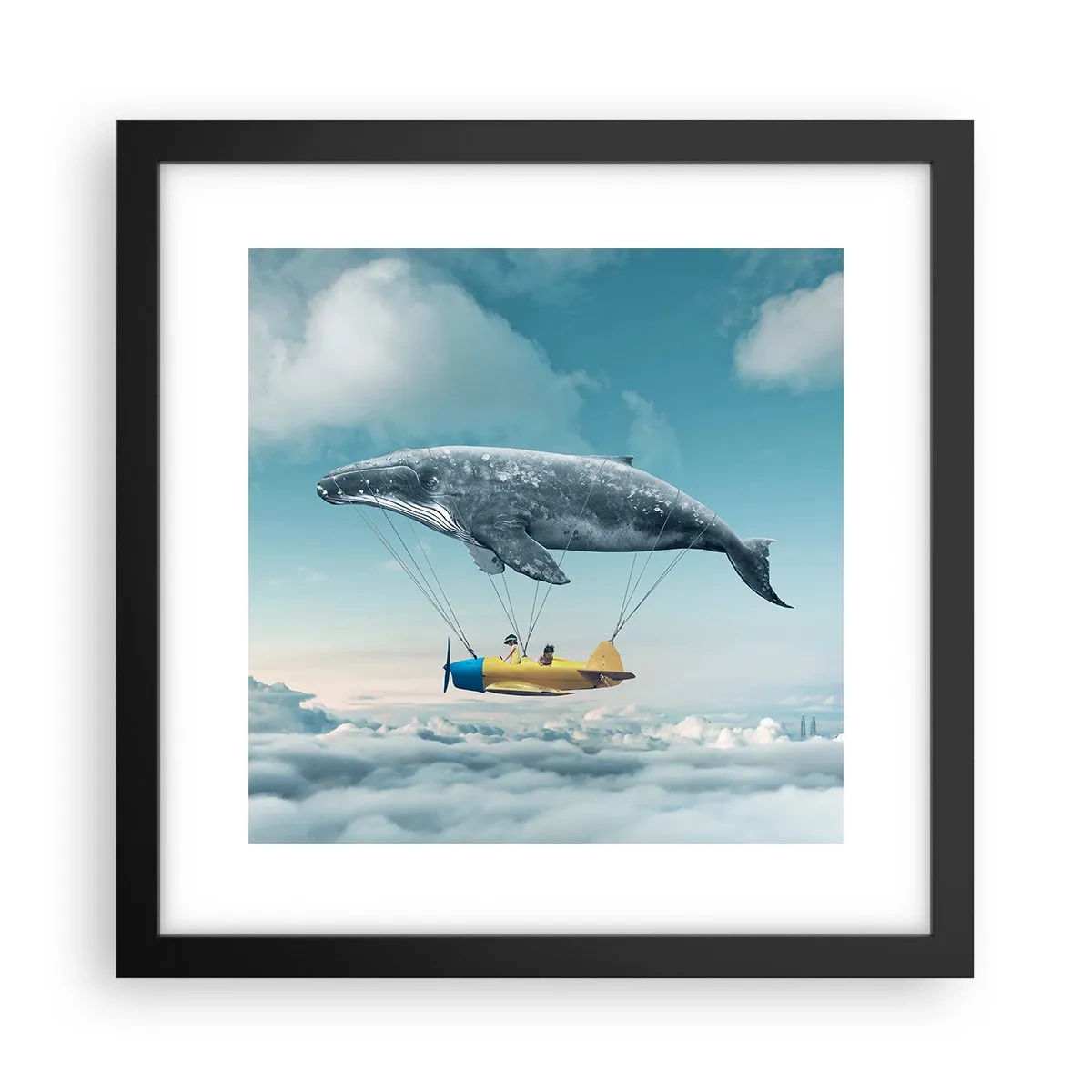 Plakát v černém rámu - Proč ne? - 30x30 cm