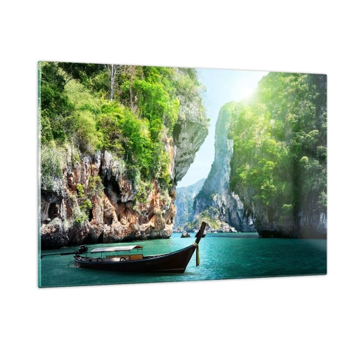 Obraz na skle - Pozvánka na exotickou cestu - 120x80 cm