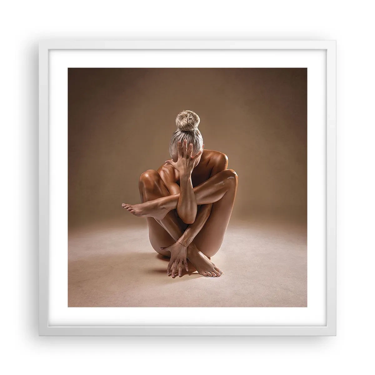 Plakát v bílém rámu - Jednota těla a ducha - 50x50 cm