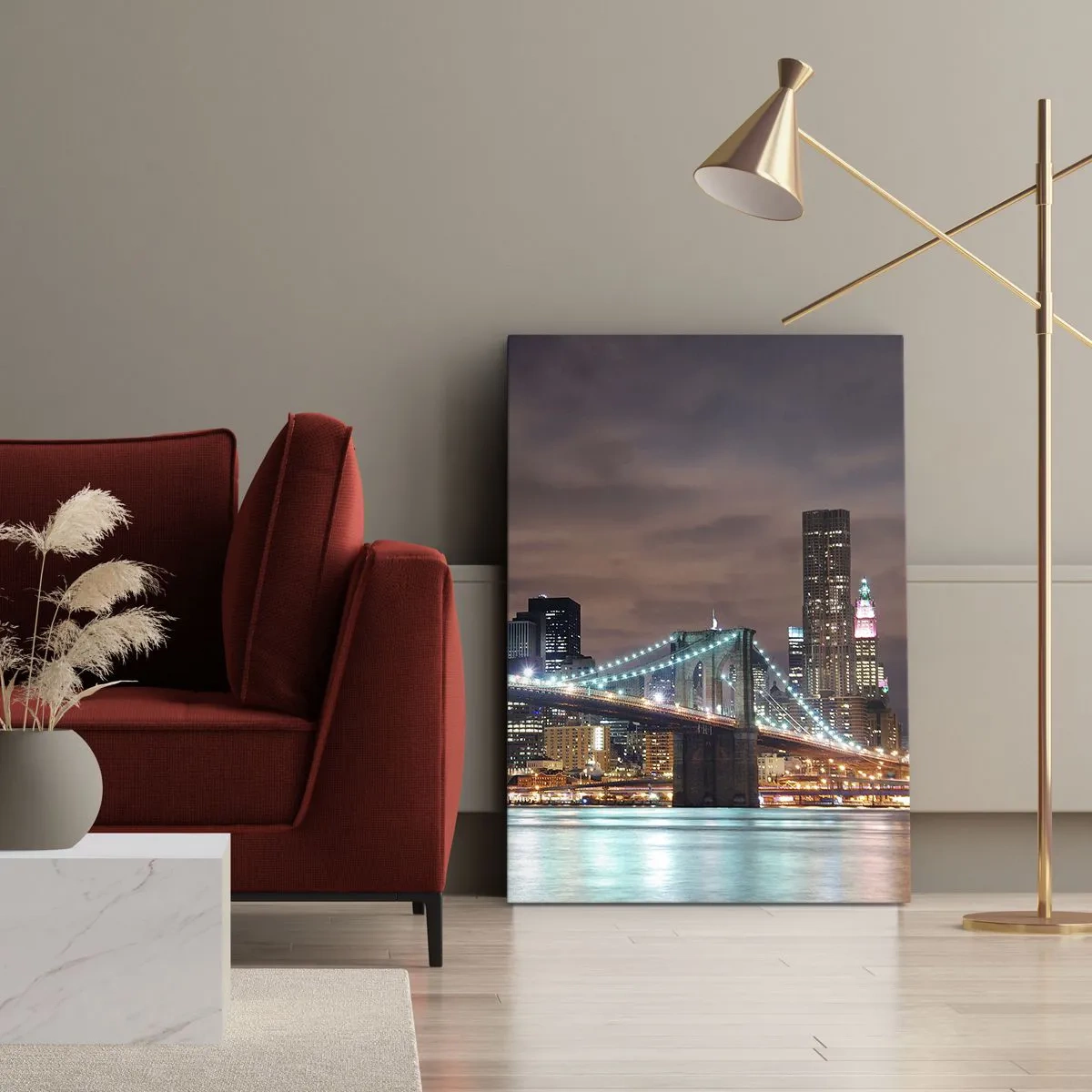 Obraz na plátně - Světla velkoměsta - 55x100 cm