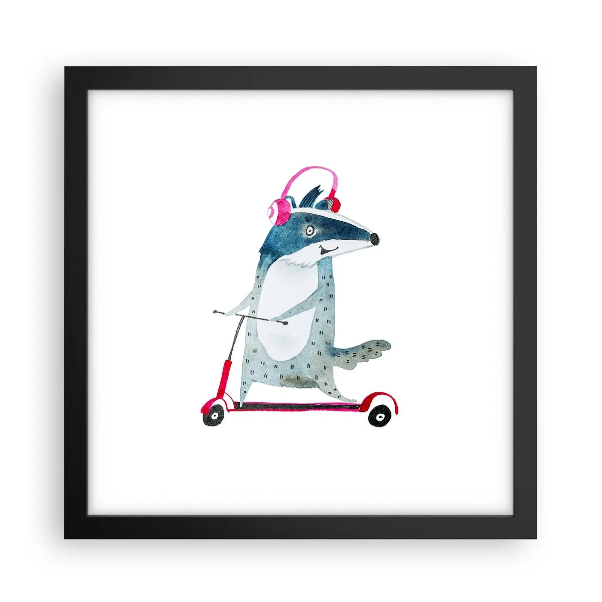 Plakát v černém rámu - Jezevčí radosti - 30x30 cm