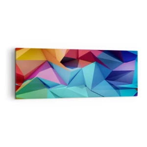 Obraz na plátně - Duhové origami - 140x50 cm