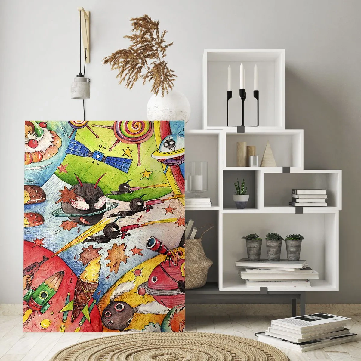 Obraz na skle - Velké vesmírné dobrodružství - 70x100 cm