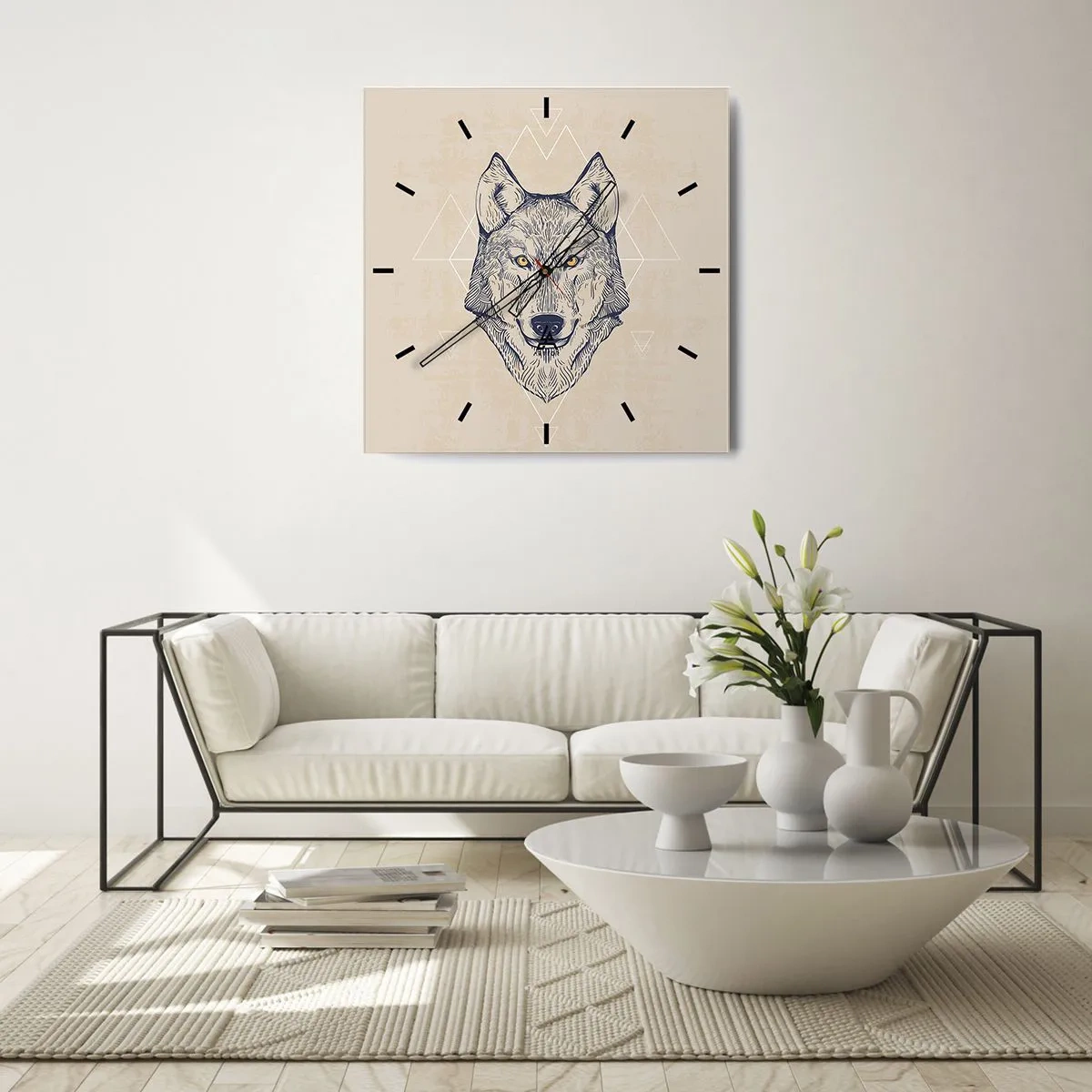 Nástěnné hodiny - Alfa o pronikavém pohledu - 40x40 cm