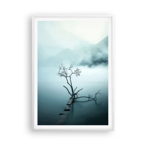 Plakát v bílém rámu - Z vody a mlhy - 70x100 cm