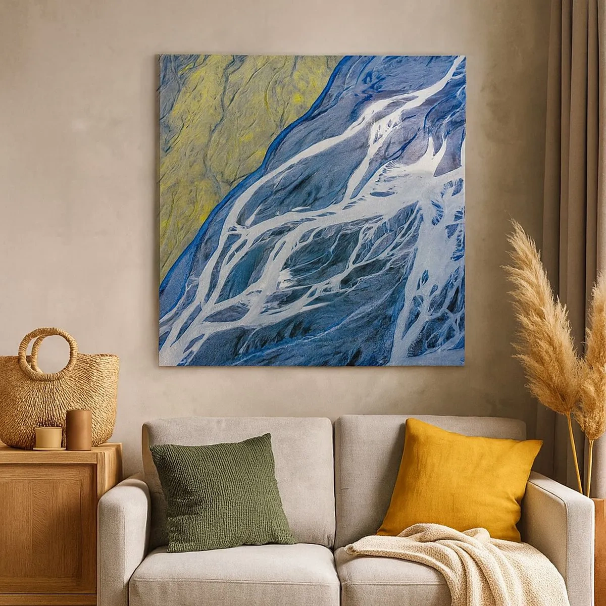 Obraz na plátně - Jeskynní malby přírody - 30x30 cm