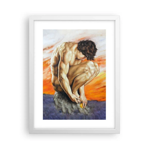 Plakát v bílém rámu - Ponořen do sebe - 30x40 cm