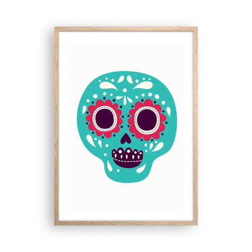 Plakát v rámu světlý dub - Život – zábava až do smrti - 50x70 cm