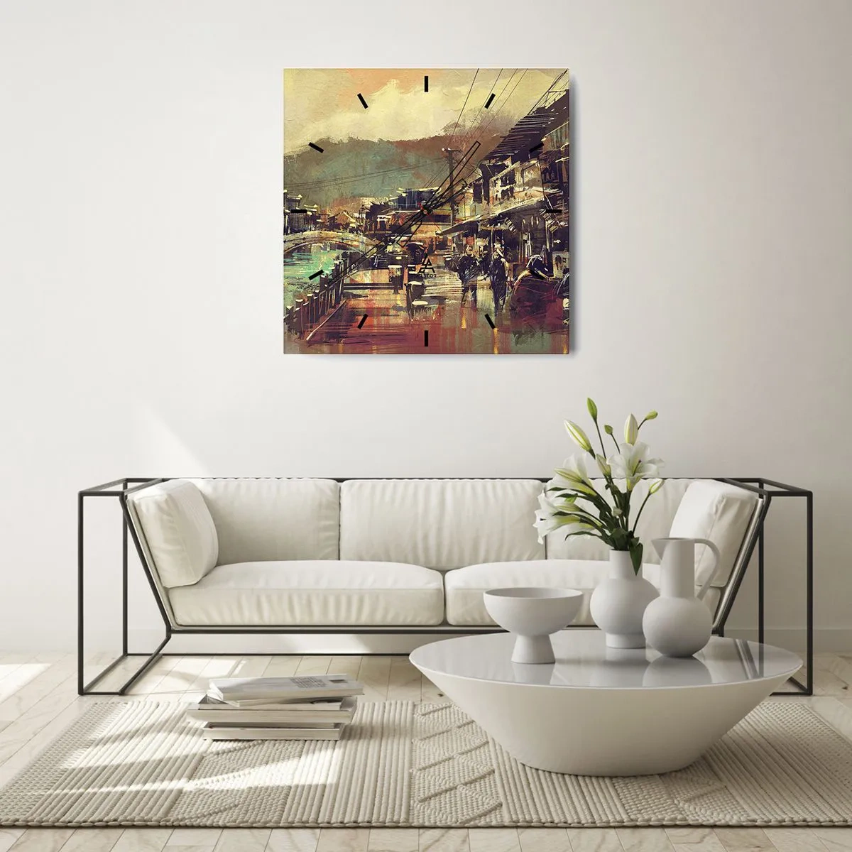 Nástěnné hodiny - Život jako bohatství šedi - 40x40 cm