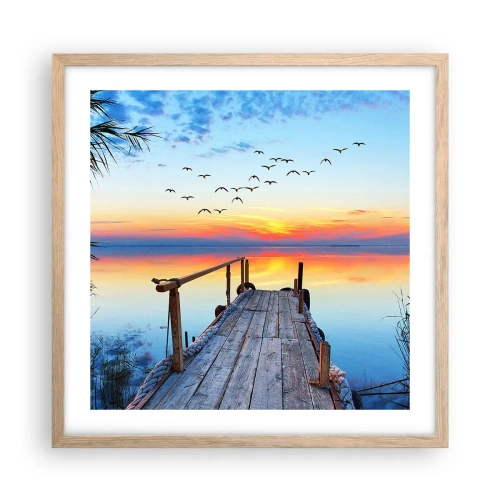 Plakát v rámu světlý dub - Je čas vrátit se… - 50x50 cm