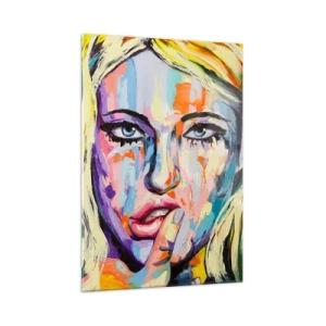 Obraz na skle - Podívej se jí přímo do očí - 50x70 cm