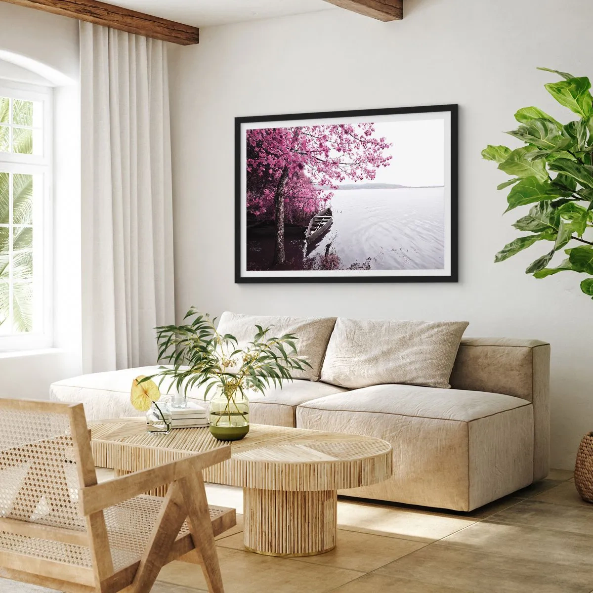 Plakát v černém rámu - V růžovém tichu - 91x61 cm