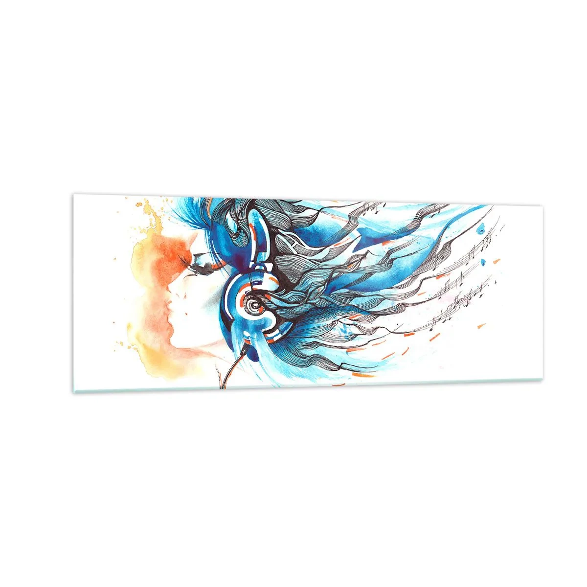 Obraz na skle - Ať hraje hudba - 140x50 cm