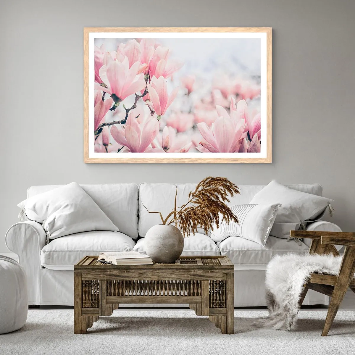 Plakát v rámu světlý dub - Ideál jemnosti - 100x70 cm