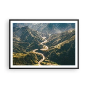 Plakát v černém rámu - Přímo ze srdce hor - 100x70 cm