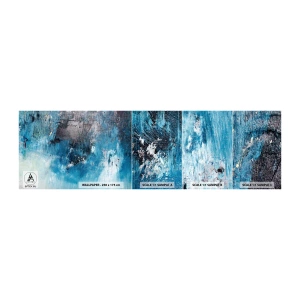Vzor Fototapety Samolepicí Deluxe Sticker - Rapsodie v modrém - Abstrakce, Kus, Moderní umění - 100x30 cm