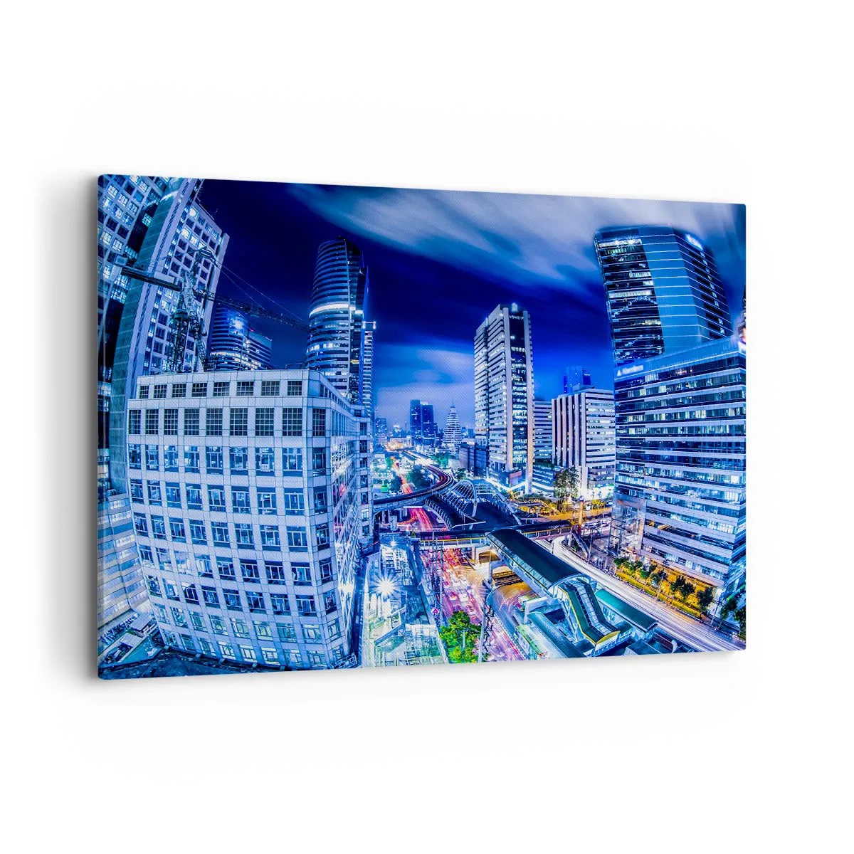 Obraz na plátně - Rytmy nočního města - 100x70 cm