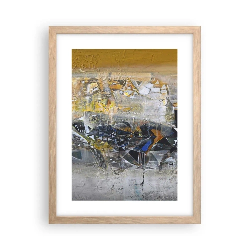 Plakát v rámu světlý dub - Všechno se podaří - 30x40 cm