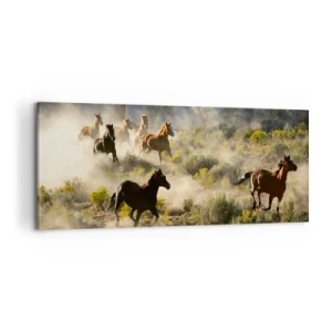 Obraz na plátně - Rivalita - svoboda nebo mužská síla? - 100x40 cm