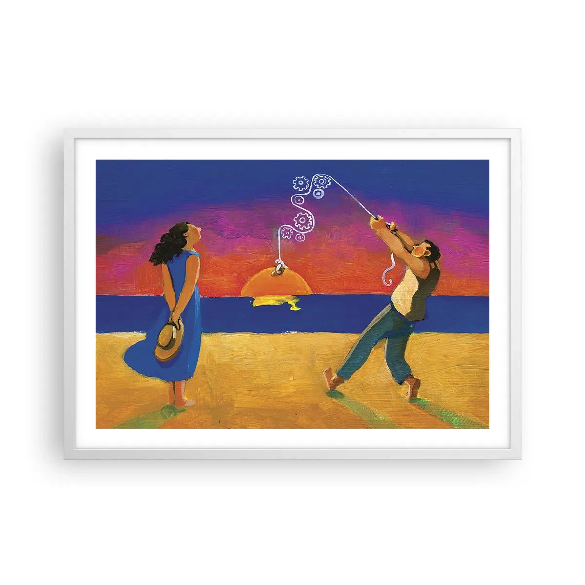 Plakát v bílém rámu - Více než hvězda z nebe - 70x50 cm