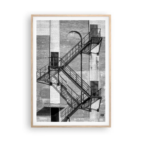 Plakát v rámu světlý dub - Industriální styl - 70x100 cm