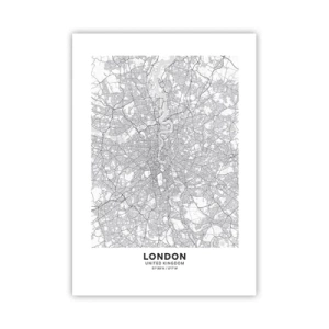 Plakát - Mapa londýnského labyrintu - 70x100 cm