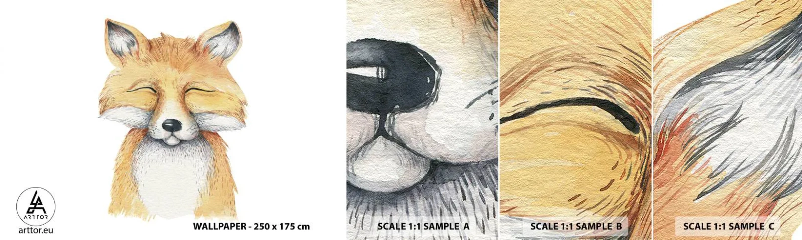 Fototapeta Vzorek Standard Eco - Liščí rozladěnost - Pro děti, Liška, Přátelství - 100x30 cm