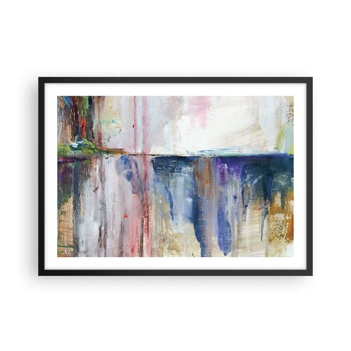 Plakát v černém rámu - Barevné dojmy a asociace - 70x50 cm