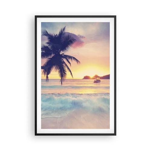 Plakát v černém rámu - Večer v zátoce - 61x91 cm