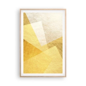 Plakát v rámu světlý dub - Počasí geometrie - 61x91 cm