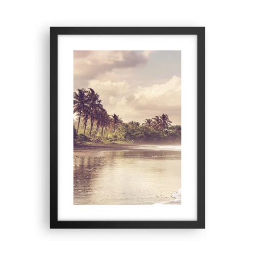 Plakát v černém rámu - Pohlazení vln - 30x40 cm