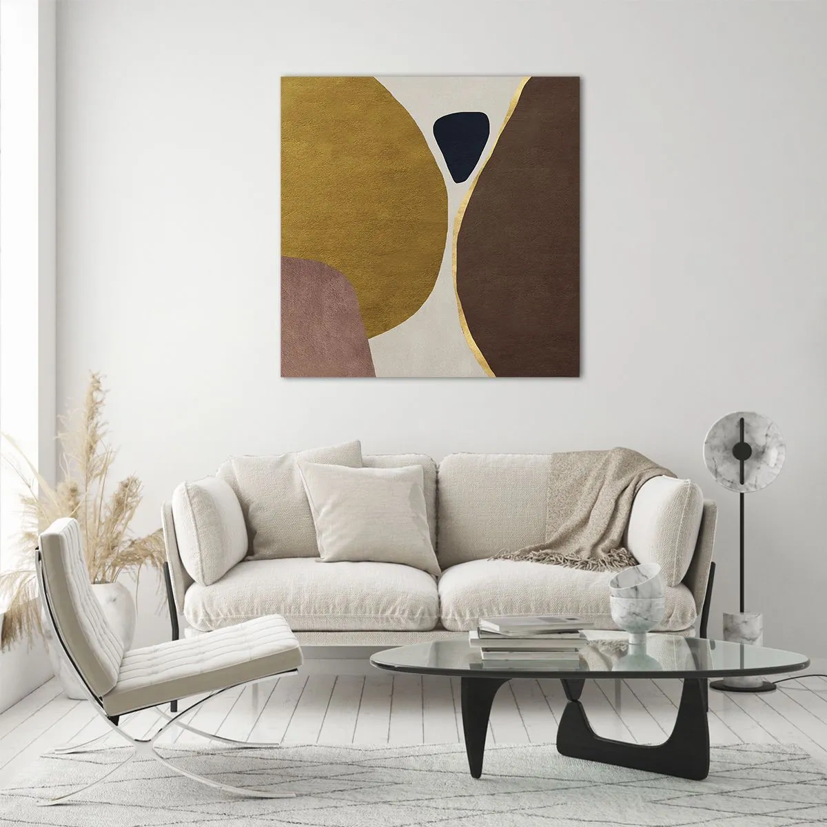 Obraz na skle - Abstrakce – místo v prostoru - 30x30 cm